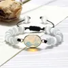 Strand Handmade 6/8mm Beads Bracelet Bangle Women Men Natural Stone Oval Square Pendant Braided Bracelets Adjustable Charm Yoga Jewelry