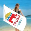Schnell trocknende Bade- und Strandtücher aus Stoff, Präsident Trump-Handtuch, US-Flaggen-Druckmatte, Sanddecken für Reisen, Dusche, Schwimmen, NEU CPA4302