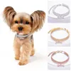 Bling Luxury Rhinestone Pet Dog Collars Design Crystal Diamond Princess Collar para perros pequeños medianos Multi-drenage Diamond Silver Necklace Charms