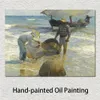 Sceny plażowe płótno walencki rybak Edward Henry Potthast malarstwo ręcznie figuratywne dzieła sztuki wysokiej jakości dekoracje ścienne