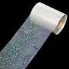 Packaging Paper 120mroll Holographic Foil Transparent Stamping Sticker DIY Nail Art Decoration 230706