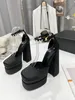 Designer Aevitas Sanda Décolleté impermeabili con tacco alto Cinturino alla caviglia Scarpe decorate Sandalo con piattaforma in passerella in raso personalizzato Donna