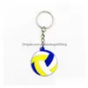 Party Favor Porte-clés innovants de 6 styles différents Football Baseball Volleyball Beach Rugby Liens Cadeaux exquis Drop Delivery Dhitj