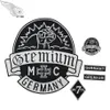 GREMIUM Germany Embroidered Patches Full Back Size Patch for Jacket Iron On Clothing Biker Vest Rocker Patch260m