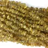 Pierres précieuses en vrac naturel véritable jaune titane or cheveux Rutile Quartz pépite puce perles Fit bijoux 3x8mm 15 "06128