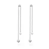 Hoop Huggie STE3 Customized 925 Sterling Silver Fashion Pearl Earring Chain Long Tassel Earrings For Women boucle d'oreille 230707