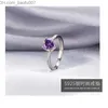 خواتم الزفاف S925 Sterling Silver Women S Ring Punk زوجين قابلة للاشمئزاز الأرجواني على شكل قلب الزراعة هدية الزفاف الفاخرة الأصلية 925 المجوهرات Z230711