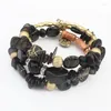 Strand 1Pc Vintage Pierre Pin Agate Perlé Multi Couche Enveloppé Bracelet Charmant Femmes Fête Bijoux Décoration Cadeau