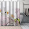 accessories Diy Bathroom Durable Custom Orchid Shower Curtains Diy Bathroom Curtain Fabric Washable Polyester for Bathtub Art Decor