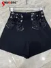 Women's Pants Korean Style Fashion High-Grade Rhinestone Bow Shorts 2023 Summer Elegant High Waist Slimming Wide Leg Short