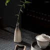 Vasi Mini vaso in ceramica Fiore Ware Tavolo da tè Ceramica grossolana Zen Rame Soldi Erba Decorazione domestica