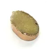 Collane con ciondolo Squisita pietra naturale a forma di uovo Cristallo 28x42mm Fascino Sprout Colore Moda Collana fai da te Orecchini Accessori gioielli