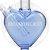 10 inches pink love heart glass bong hookah glass smoking water pipe for Valentine's Day girl 's Bongs