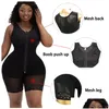 Taillen-Bauch-Shaper Fl Körper-Shapewear-Kompressionsgürtel Fajas kolumbianische korrigierende Unterwäsche Kontrolle Butt Lift Slim Korsett Bodysui Dhfkz