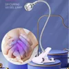 Secadores de unhas led ultravioleta luzes clipon tubo de metal flexível lâmpada uv usb mini gel uv luz de cura lâmpada de mesa secador de unhas para arte de unhas faça você mesmo 230706