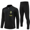 2023 PSGs volwassen trainingspak lange rits jas kit Survetement 22 23 24 psgs chandal futbol MBAPPE voetbal jassen trainingspakken voetbal trainingspak mannen kids set