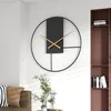 Zegary ścienne Minimalistyczny elektroniczny mechanizm nordycki Samoprzylepny zegar cyfrowy Okrągły Reloj Pared Decor