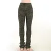 Pantalon femme printemps laine rayé Sexy Slim pantalon mode décontracté taille haute hanche ascenseur longueur de plancher
