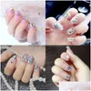 Nail Art Dekorationen Glänzende Kristallrhinestones für Nägel Ab Colorf 3D Flatback Glas Edelsteine Schmuck Glitzer DIY 30 Designs Drop Delive Dhlta