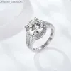 Wedding Rings Wedding Rings Diamond Ring Women 5 Carat Round Classic Engagement Gift Fine Jewelry Z230711