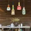 Pendant Lamps Nordic Colorful LED Lights Lighting For Living Room Bedroom Diningroom Glass Kitchen Bar Lamp Indoor Hanging