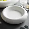Plates Nordic Modern Circular Ceramic Dinner Plate Creative Double Layer White Molecular Western Restaurant El Tableware
