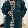 Etnische Kleding Dubai Moslim Vrouwen Lange Jurk Maxi Gewaad Gebed Capuchon Abaya Zijsplit Ramadan Islamitische Eid Toga Midden-Oosten Arabische Kaftan