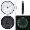 Wall Clocks 12 Inch Luminous Minimalist Clock Modern Design White Quartz Simple Glowing Hanging Bedroom Living Room Decoration