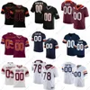 Personalizzato NCAA Virginia Cavaliers College Football Maglie Lawrence Taylor Smith Michael Vick Engelberg Hurley Thompson Bettridge Bruot Sparks Byrne Livingson