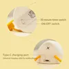 Cartoon Funny Fall down Lying Flat Duck Night Light, LED Squishy Duck Lamp Warm White, Rechargeable Silicone Bedside Touch Lamp For Breastfeeding Kids