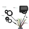 Lights Electric Bike Conversion Kit with En06 Meter + Throttle Dial + Motor Controller Kit Heat Dissipation for Folding Vehicles