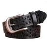 Paski Jeans Belt Retro Wygodny modny dodatek Kobiety Hollow Faux Leather Ladies Daily Wear