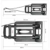 Handkarren, tragbarer, zusammenklappbarer Handkarren mit Rädern, ausziehbar, schwarz, robust, leicht, zum Transport von Gepäck, 230706