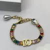 2023 novos conjuntos de joias da moda colares de cristal colorido pulseiras de designer de luxo para presente de amantes de festas femininas