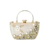 2023 neue Prinzessin Tasche Fünf Diamanten Blume Dekoration Dinner-Party Abendkleid Temperament Handheld frauen Tasche 230707