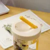 Saman Kupası Büyük Kapasiteli Süt Çay Kupası Öğrenci Kettle Bardak Damla Dayanıklı Plastik Saman Sipariş Yüksek Sıcaklığa Dayanıklı Taşınabilir Kız Kupası Toptan