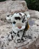 Pluszowe zwierzęta 18cm realistyczne Snow Leopard nadziewane zabawki wielkie oczy Leopard pluszowe zabawki symulacja słodkie dzikie zwierzęta pluszowe zabawki prezenty dla dzieci L230707