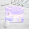 Mouse Pads Wrist Pink Moon Small Mouse Pad Desk Protector Rubber Mat Gaming Mousepad Non-Slip Pc Accessories Cheap Keyboard Pads R230707