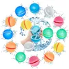 砂遊び水楽しい水ボール再利用可能な磁気水爆弾夏の水ゲームおもちゃ子供のための屋外活動スプラッシュボールクイックフィル水風船 230707