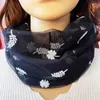 Scarves Fashion Floral Print Flocking Mesh Women's Silk Scarf Summer Lace Long False Collar Pullover Neck Guard Sunscreen T92