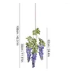 Dekorativa blommor Wisterias Flytande Tridented Faux Vine Garland Jubileumsdekorationer Retta Blommor För Vägg