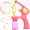 Novelty Games Big Bubble Gun Children Automatic Bubble Machines Cartoon Fans Bubbles Maker Machine Soap Bubbles Blower Kids Outdoor Toys 230706