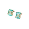 Simple Square Stud Earring Joyería linda para mujer Nuevo Small Square Zircon 18k Chapado en oro para mujeres Niñas Real Bling Cz Cubic Zirconia Piercing Pendientes Espárragos al por mayor