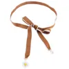 Belts 160cm Fashion Cloth Belt With Dress Cinched Waistband Strap Slender Ribbon Floral Pearl Waist Rope Sweater Skirt Decoration