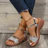 Sandals Wedges Sandals For Women Sandals 4.5cm Heels golden Platform Women's Sandals Summer Shoes Chaussures Femme Sandals Size 41 230707