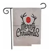 Banner Flags Merry Christmas Garden Flag Xmas Letter Trees Reindeer Hanging Party Decoration 30X45Cm T2I51410 Drop Delivery Home Fes Dhwag