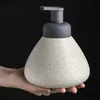 Acessórios dispensador de sabão de espuma cerâmica garrafa cozinha desinfetante para as mãos garrafa shampoo lavagem corporal garrafa de loção personalizável para hotéis