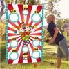 Banner Flags Carnival Game Decor Circus Clown Bean Bag Toss Game Banner Flag Carnival Circus Party Decorations Amazing Show Toss Hole Flag 230707