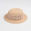 Chapeaux à large bord faits à la main pour femmes chapeau de paille été Fedoras plaisancier doux Seersucker bande raphia plage soleil vacances voyage