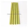 İçme Hipleri Doğal Sarı Bambu St Yeniden Kullanılabilir 20cm Organik Yeşil STS Partisi Doğum Günü Düğün Bebek Besleme 4930 Damla Teslimat Ev Dhtme